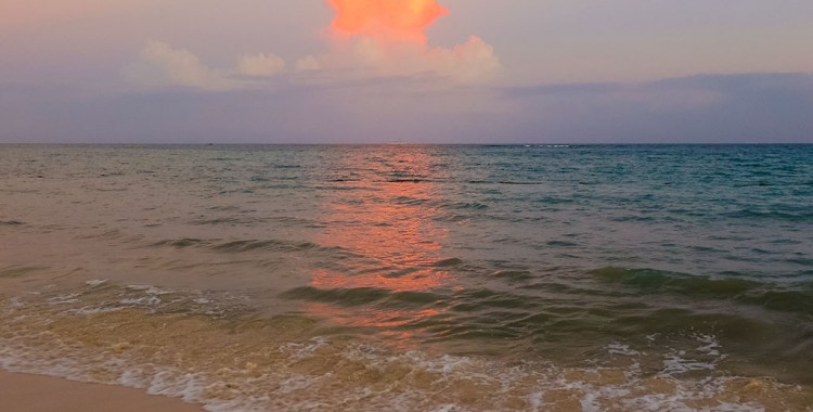 Beach sunset near Paradisus Playa del Carmen