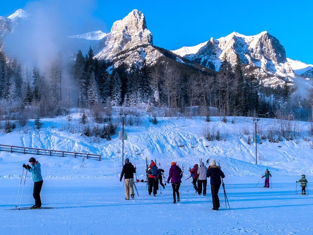 Cross country skiers at Canmore Nordic Centre