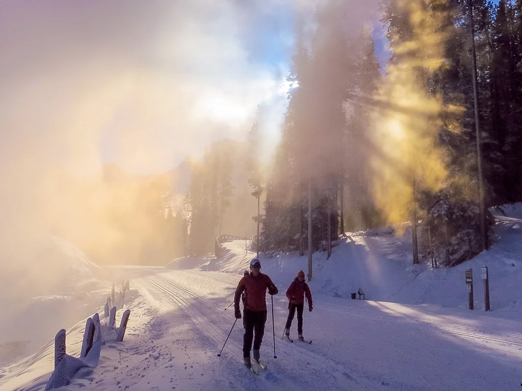 Cross country skiing at Canmore Nordic Centre